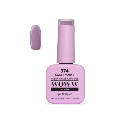 Ημιμόνιμο Βερνίκι New Woww Cosmetics 10ml Sweet Mauve - 374